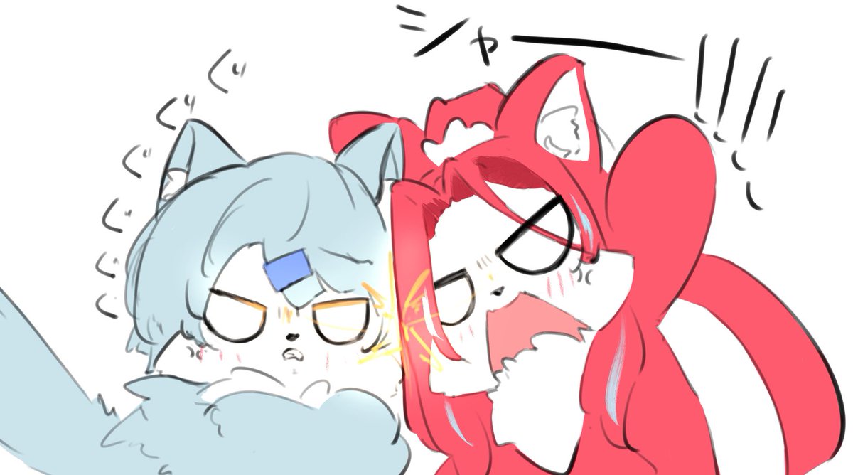 とってもかわいいいきものたち。けんか

#イラスト #コンパス #コンパスお絵描き