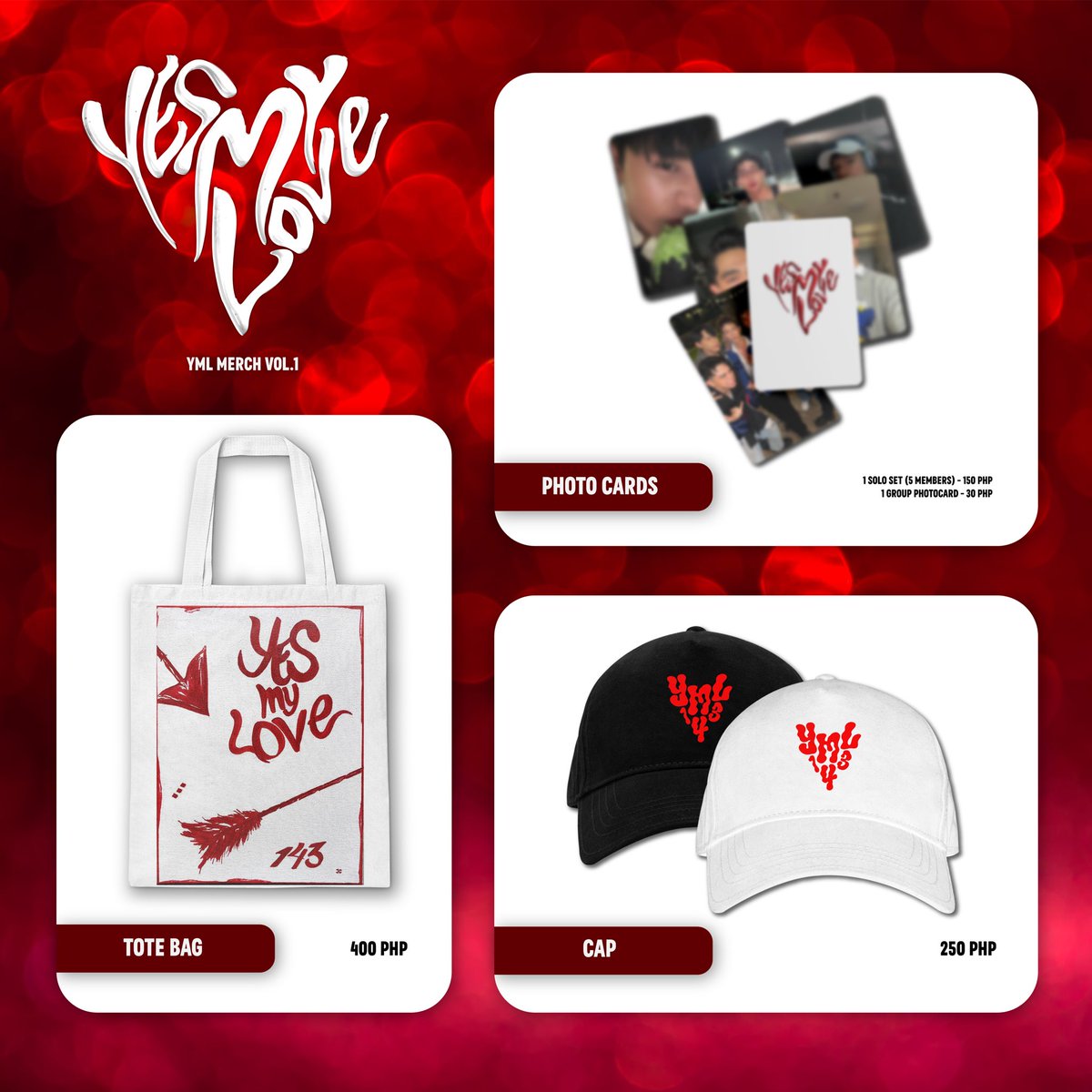 143yesmylove's tweet photo. Post a photo of you wearing the official YML merch and use the hashtag #YMLVolume1Merch and get a chance to win a photo op with the boys!
Winner will be announced tonight at the #AllForOne143YML Day 2!! https://t.co/atNK6ovoHf