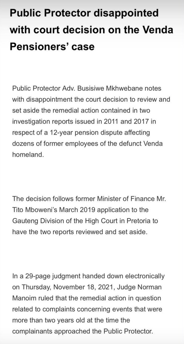 AdvBMkhwebane's tweet photo. History has no blank pages #RIP @tito_mboweni 
#ripTshiololi and others https://t.co/H9M94pUslR