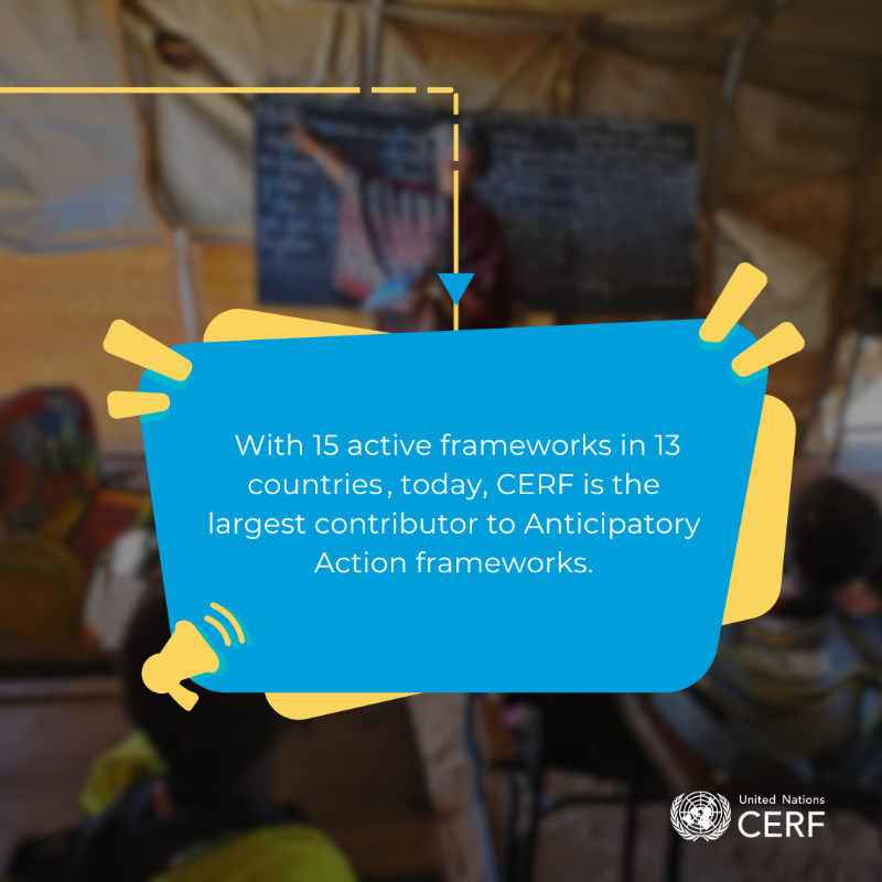UNOCHA's tweet photo. Pre-positioned funding is essential to help communities build resilience in the wake of a crisis.

That's where @UNCERF comes in.

On #DisasterRiskReduction Day, here is how the @UN's emergency fund has supported #AnticipatoryAction to mitigate the risk of disasters.

#DRRday