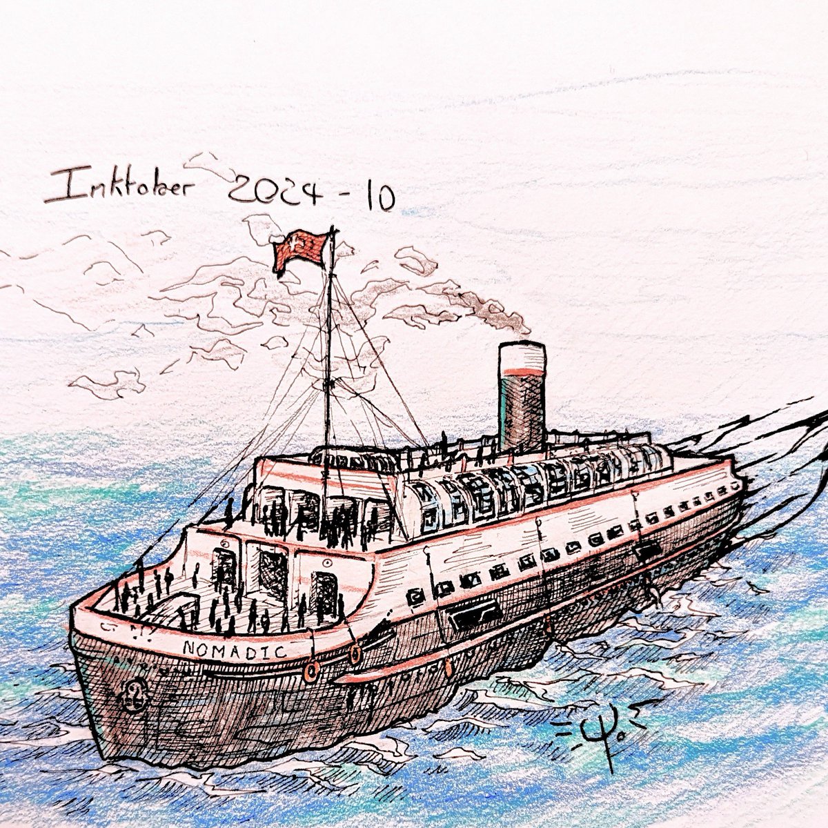 🚢Jour 10-NOMADIC🌊

Petit frère du Titanic, luxueux bateau de croisière à son époque. Jumeaux du trafic, il sillonne l'océan tel un nomade des mers en se gardant d'offrir tout le luxe de la sédentarité terrestre.
