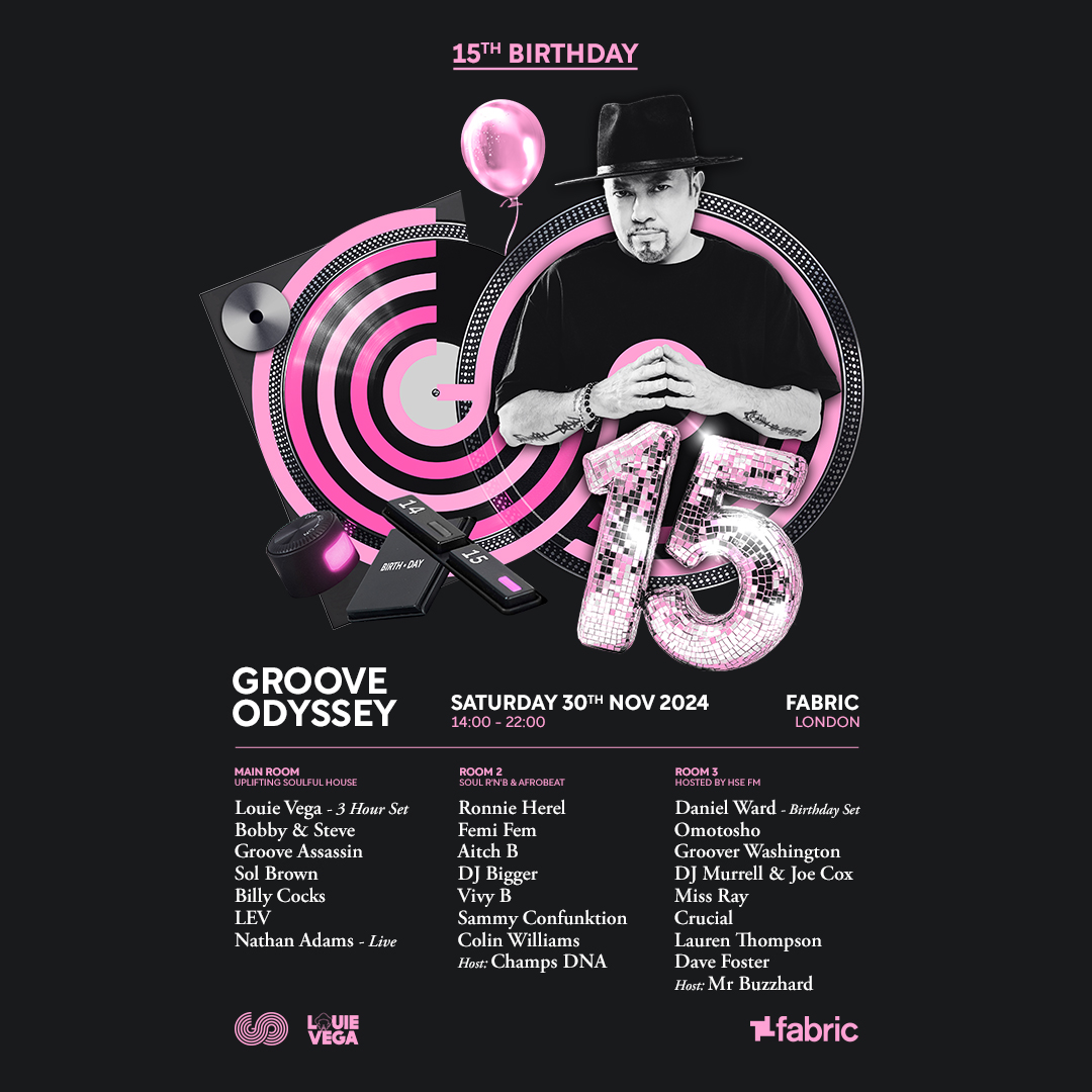 Celebrating our 15th birthday ❤️ 
Tickets: bit.ly/Groove15thBD