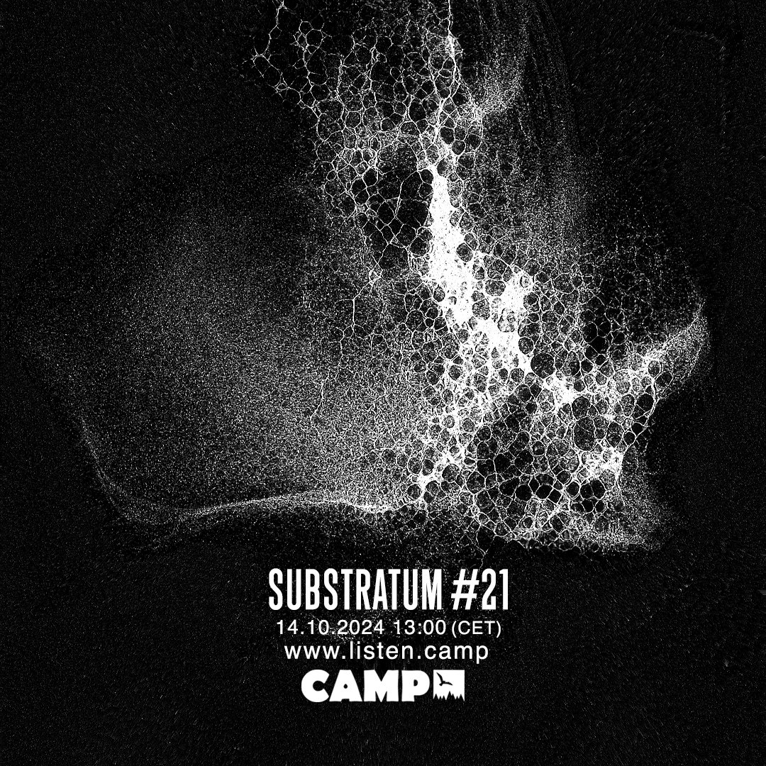 fnekf's tweet photo. SUBSTRATUM #21 | Tomorrow at 13:00 CET | @listen_camp
With:
@phernouri
@rossopolare
#Trem77
@AvaRasti
#Sayf
@mappa_editions
#Stonecirclesampler
#NurseWithWound https://t.co/VxbEKH4Qru
