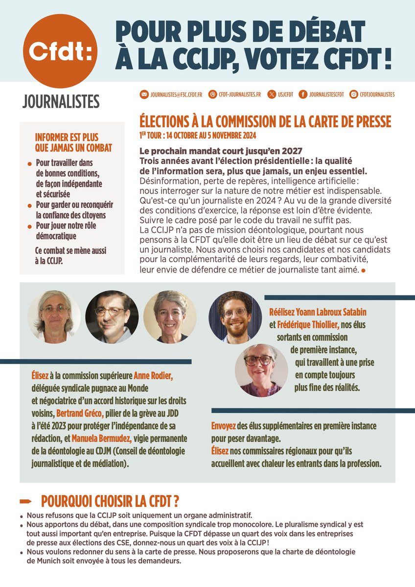Retrouvez sur notre page de campagne tout ce que porte la CFDT dans cette élection :
cfdt-journalistes.fr/campagne-ccijp… 
🧶2/4