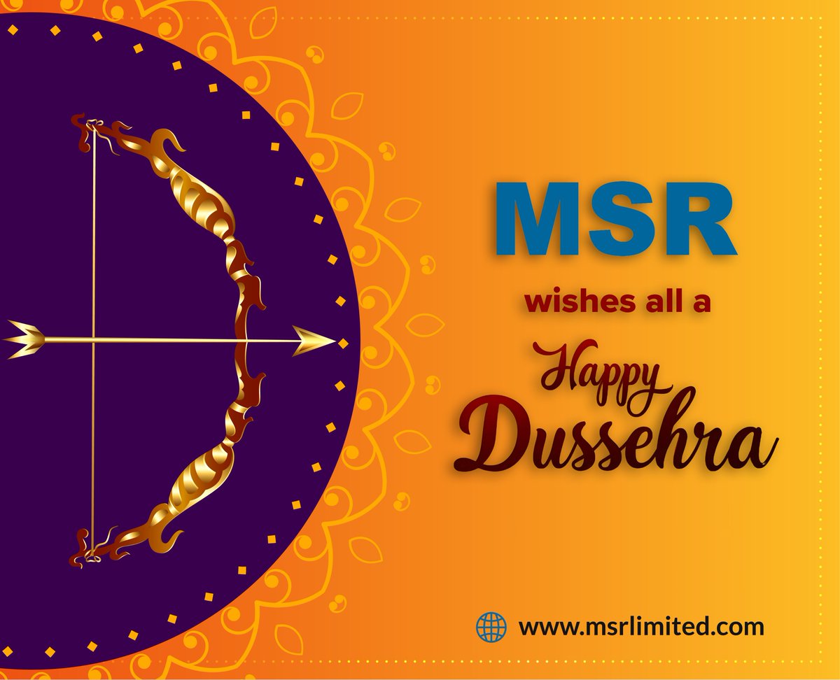 msritsolution's tweet image. Embracing the victory of good over evil this festive season; May it bring joy, prosperity, and new beginnings to all. Happy Dussehra from all of us at MSR!
#HappyDussehra #FestivalOfVictory #HappyVijayaDashami #MSR