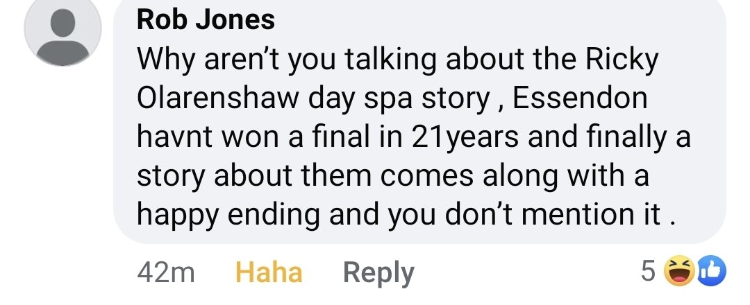 Well done Rob, deserved better 👏 😂 #essendon