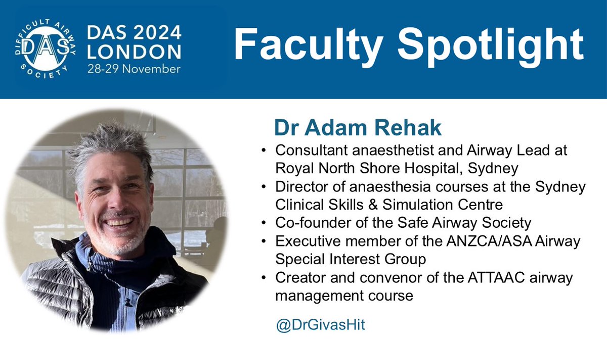 DAS Events (@das_2024) on Twitter photo #DAS2024 Faculty Spotlight
@DrGivasHit will join us at <a href="/DAS_2024/">DASEvents</a> to deliver the
<a href="/ANZCA/">ANZCA</a> Airway SIG lecture
<a href="/dasairway/">Difficult Airway Society (DAS)</a> <a href="/SAMHQglobal/">SAMHQGlobal</a> <a href="/EAMSAirway/">EAMS</a> <a href="/AS_Kochi/">Airway Society Kochi</a>
<a href="/SafeAirway/">Safe Airway Society</a> @dastrainees <a href="/dr_imranahmad/">Imran Ahmad</a> <a href="/altgm/">alistair mcnarry</a> <a href="/ProfEllenO/">Ellen O’Sullivan @ProEllenO.bsky.social</a> <a href="/gunjeet99/">Gunjeet Dua</a> <a href="/Sajay70/">Sajay</a> <a href="/Chakladar_A/">@chakladara.bsky.social</a> <a href="/Vapourologist/">Tom Lawson</a> #DAS2024 Faculty Spotlight
@DrGivasHit will join us at <a href="/DAS_2024/">DASEvents</a> to deliver the
<a href="/ANZCA/">ANZCA</a> Airway SIG lecture
<a href="/dasairway/">Difficult Airway Society (DAS)</a> <a href="/SAMHQglobal/">SAMHQGlobal</a> <a href="/EAMSAirway/">EAMS</a> <a href="/AS_Kochi/">Airway Society Kochi</a>
<a href="/SafeAirway/">Safe Airway Society</a> @dastrainees <a href="/dr_imranahmad/">Imran Ahmad</a> <a href="/altgm/">alistair mcnarry</a> <a href="/ProfEllenO/">Ellen O’Sullivan @ProEllenO.bsky.social</a> <a href="/gunjeet99/">Gunjeet Dua</a> <a href="/Sajay70/">Sajay</a> <a href="/Chakladar_A/">@chakladara.bsky.social</a> <a href="/Vapourologist/">Tom Lawson</a>