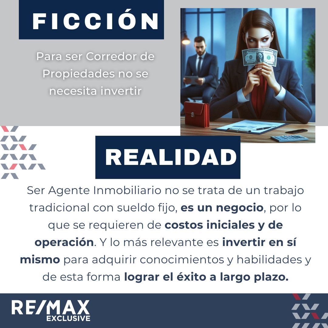 ⏰  ¡𝔼𝕊 ℍ𝕆ℝ𝔸 𝔻𝔼 𝔻𝔼𝕊𝕄𝔼ℕ𝕋𝕀ℝ 𝕃𝕆𝕊 𝕄𝕀𝕋𝕆𝕊!  ❌  󰙪  Descubre la realidad para emprender en el sector inmobiliario 💼🏡  y cómo  puedes transformar tu pasión en una carrera exitosa al formar parte de RE/MAX Exclusive.  🔴⚪🔵  

remax-exclusive.cl