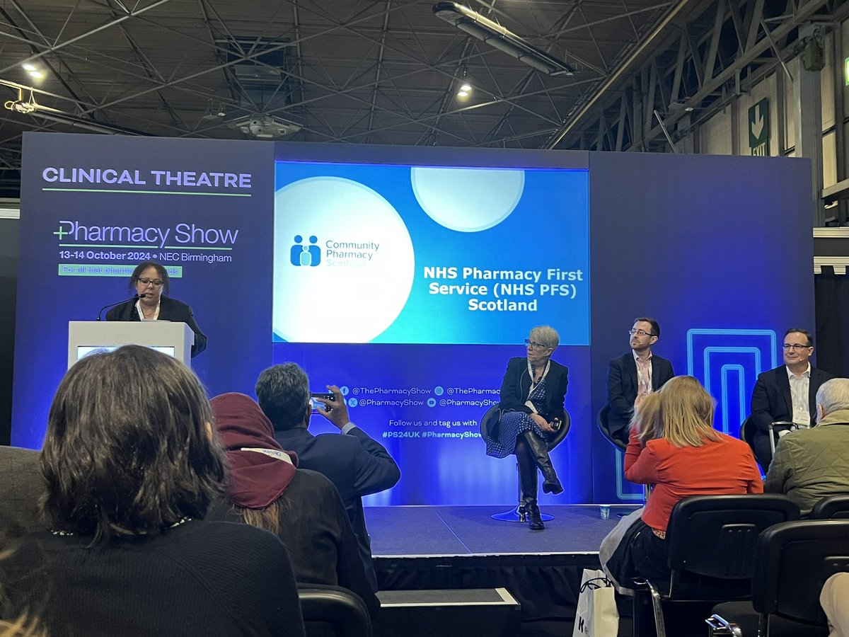 Looking forward to hearing <a href="/CPS_AmandaR/">Amanda Rae</a> <a href="/AlRobPharm/">Aled Roberts</a> and <a href="/ABuxtonCPE/">Alastair Buxton</a> discussing Pharmacy First across all three countries <a href="/pharmacyshow/">The Pharmacy Show</a> #PharmacyShow #PS24UK