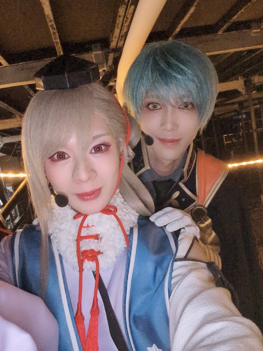naoki_kunishima's tweet image. ミュージカル『刀剣乱舞』 祝玖寿 乱舞音曲祭　

北海道公演無事終わりました。

今剣と。

#刀ミュ 
#一期一振
#今剣
