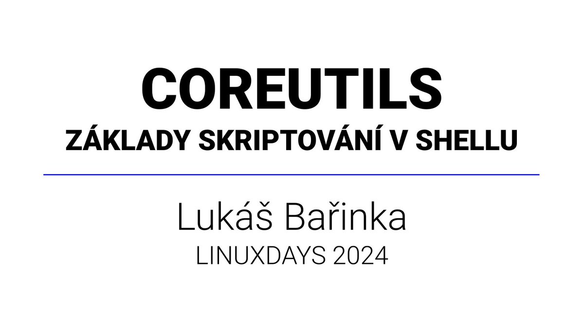 flash_sh's tweet image. Záznam z přednášky na #LinuxDays o skriptování a coreutils i s odkazy na prezentaci a kódy ukázek najdete na
pretalx.linuxdays.cz/linuxdays-2024…

Díky @LinuxDaysCZ, @PetrHodac a @AVC_SH za skvělou práci a organizaci konference.