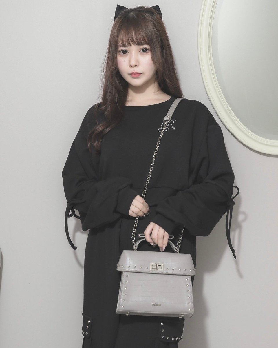 pium リボンハンドルクロコバッグ リボンハンドルクロコバッグ – pium