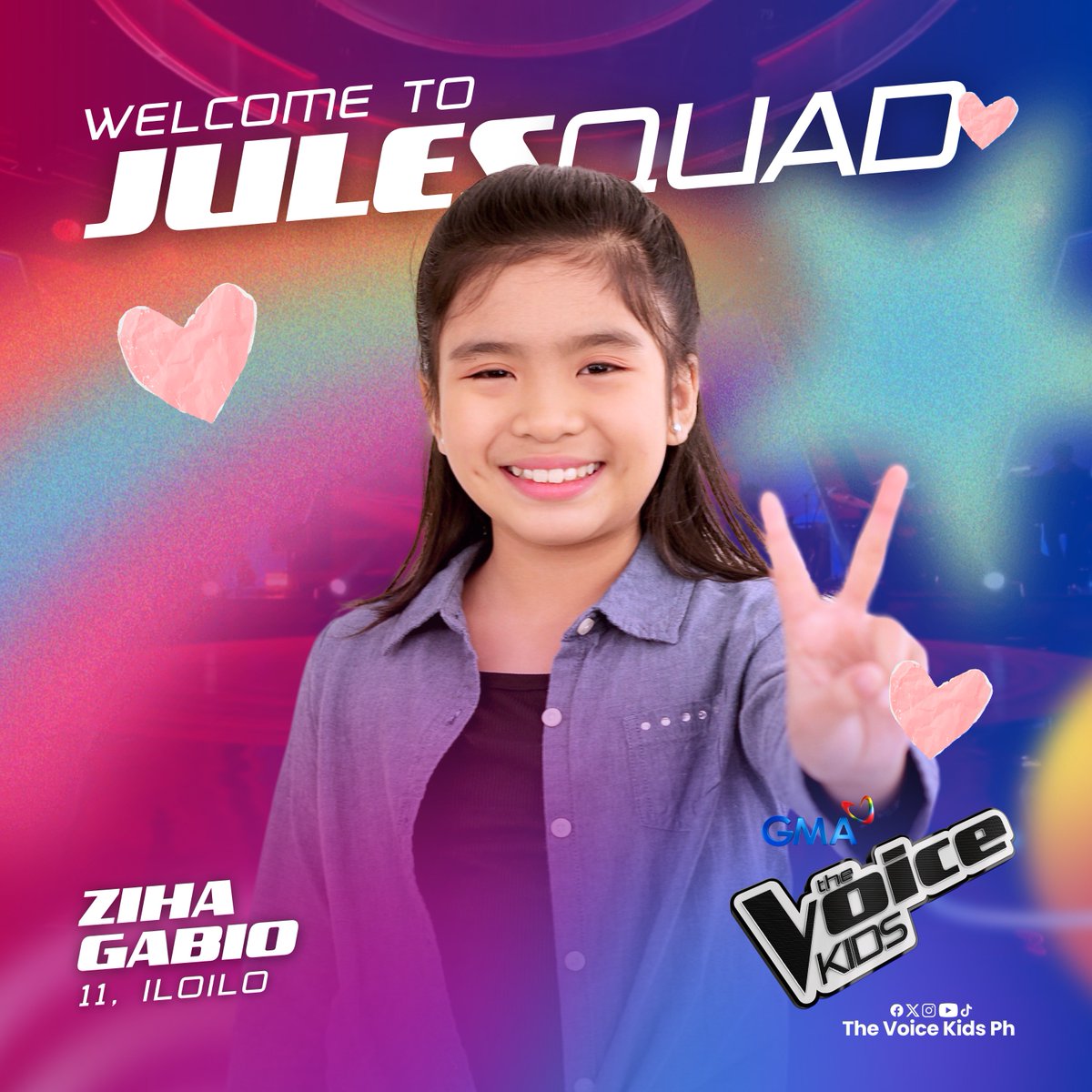 Welcome to #Julesquad, Ziha!

#TheVoiceKids | Sundays at 7:00 PM on GMA
#TVKIpagmalakiMo