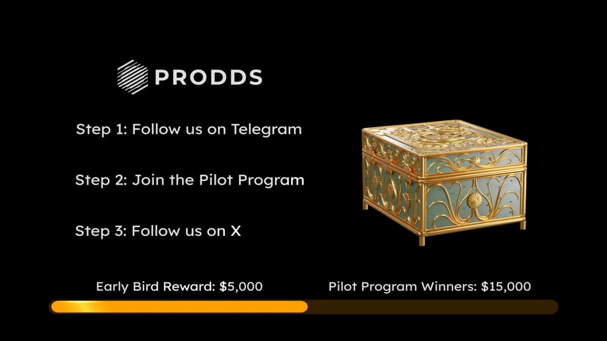 New #airdrop: Prodds (Early birds)
Reward: $20,000 in PRD &amp; NFT
News: PilotProgram 
Distribution date: December 15th

🔗Airdrop Link: hello.prodds.xyz

1: Connect new ETH wallet and Click airdrop to complete task
2: The Top 100 users will share $3,000 in PRD tokens and