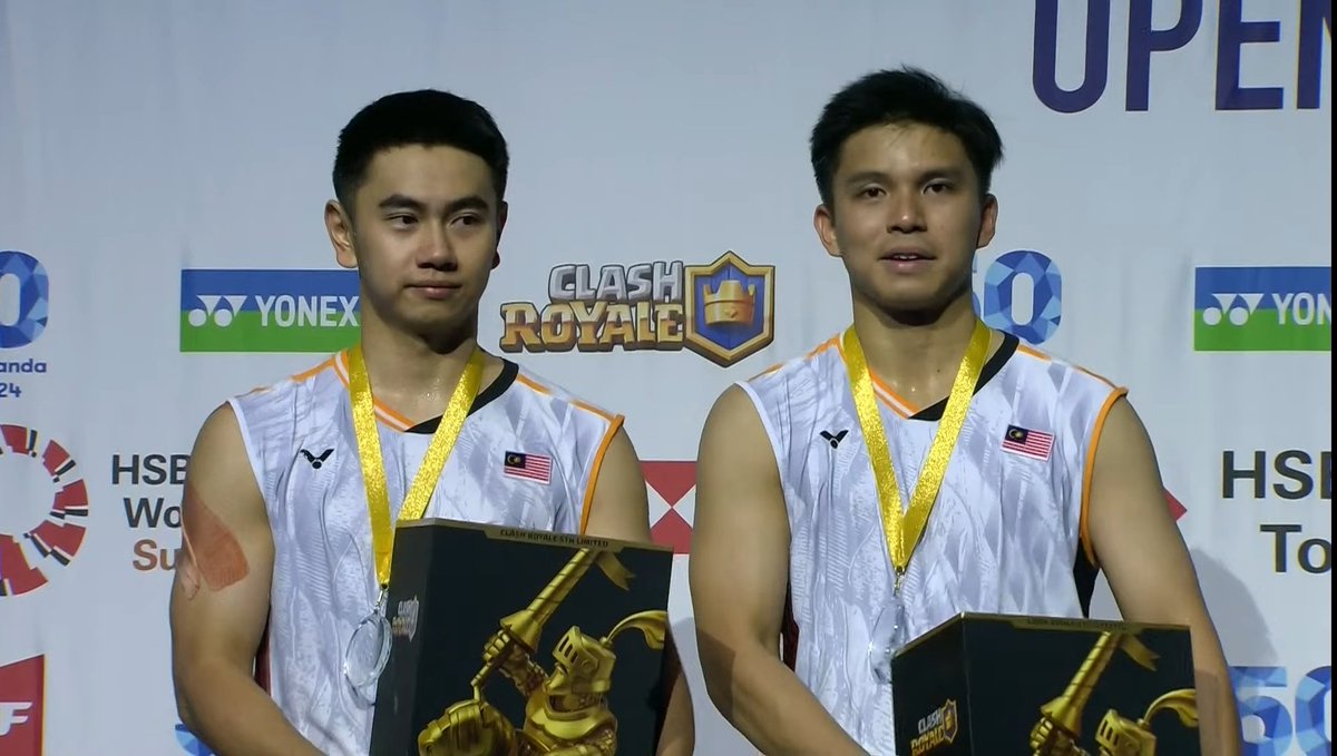 theone_xyz's tweet photo. • Men's Doubles 🏸 •

🥇🇲🇾
Goh Sze Fei/Nur Izzuddin 

🥈🇩🇰
Kim Astrup/Anders Skaarup Rasmussen 

Third title of the year for Feidin.  Phenomenal 🤯 Congrats to all medalists 🎉

#ArcticOpen2024 https://t.co/xijZm9XkGe