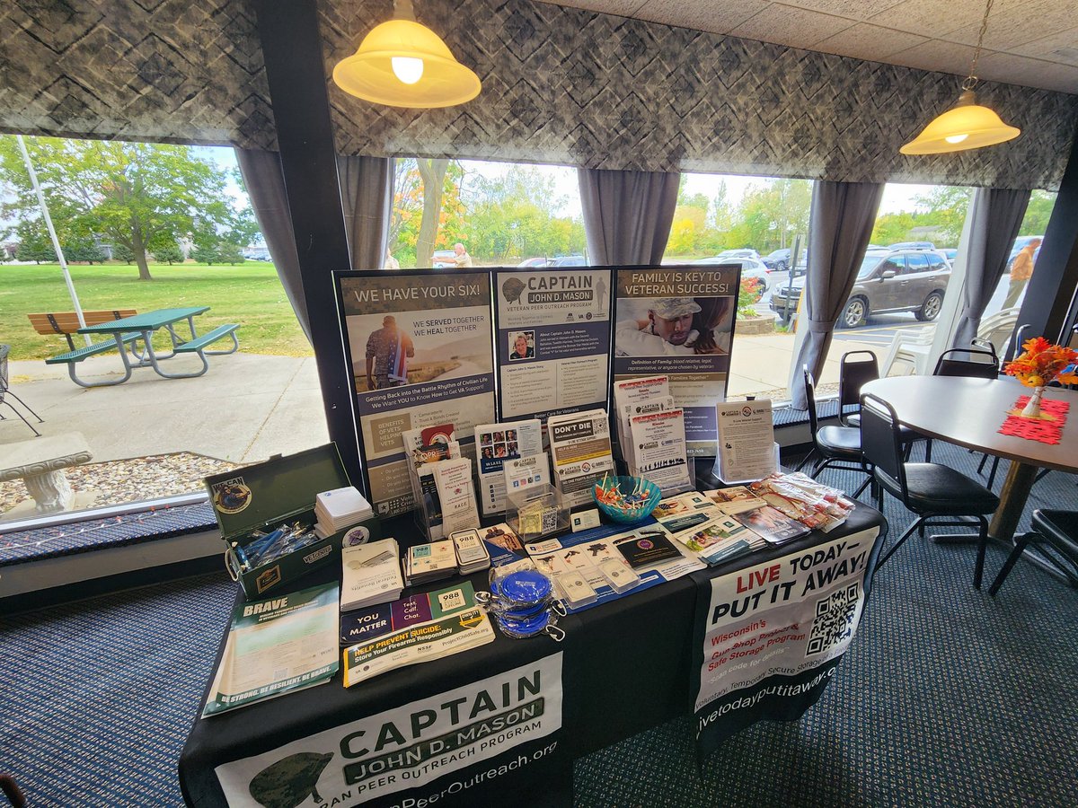 capt_JohnMason's tweet photo. Yesterday we had the honor of attending the first Autumn Cookout and mini standdown at Waukesha Elks Lodge 400. We were able to connect with Veterans, some other great resources, had good food, and even watch the boy scouts hold a flag retirement ceremony. https://t.co/APz8GZ0ZXf