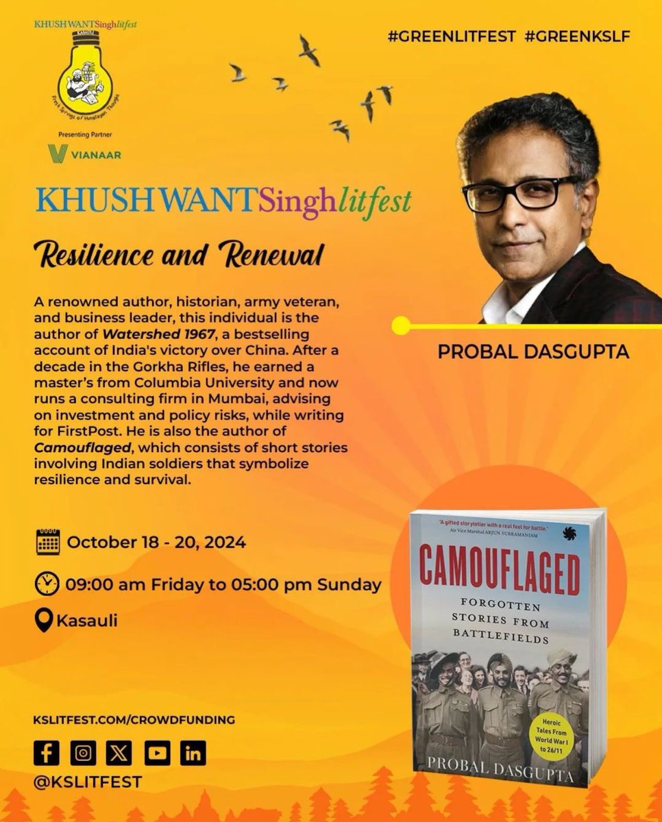 Probal Dasgupta, author of Camouflaged, is not just a historian but also an army veteran with deep insights into military strategy and history.
#Camouflaged #MilitaryHistory #ProbalDasgupta #Historian #ArmyVeteran #ResilienceAndRenewal
