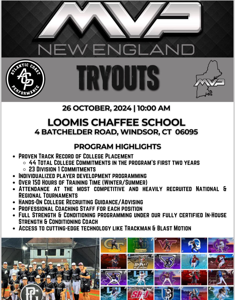 Year 2 brought some unprecedented successes for this part of the state.  Guys up this way no longer have to settle for generic programming, weak tournaments, and minimal college placement. 

mvpne.leagueapps.com/events/4381830…
