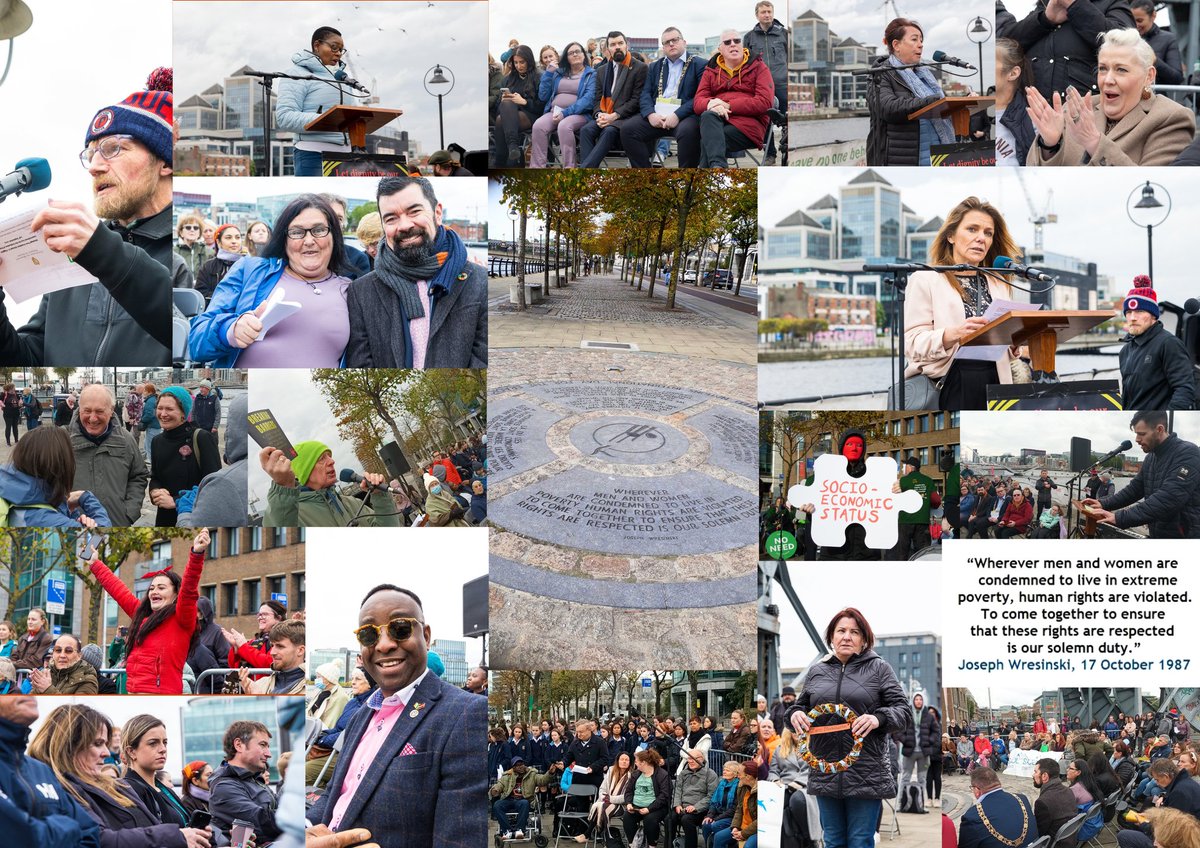 Join us this 17th October 11am Poverty and Human Rights Stone Custom House Quay to mark The International Day for the Eradication of Poverty #endpoverty #17octIRL