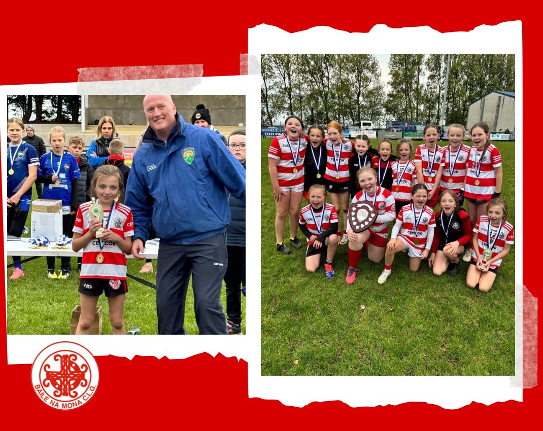 MoortownGAC's tweet photo. 🔴⚪️ Congratulations to our U-11 Girls who won today’s Festival of Football in Coalisland! Well done to all the girls, and especially Niamh who was awarded player of the tournament!
#MiniMals 🔴⚪️ https://t.co/nqZThwOD27
