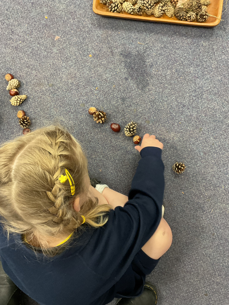 EYFSStMargaret1's tweet image. This week in maths we used all the autumnal treasures we have found to make our own repeating patterns. @WhiteRoseEd #eyfs #eyfsmaths #repeatingpatterns #eyfsprovision #whiterosemaths