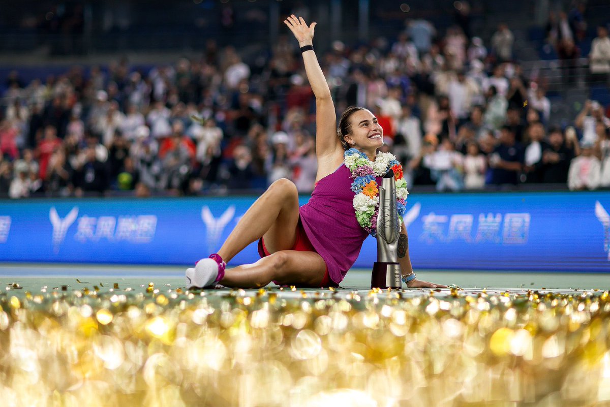 SabalenkaA's tweet image. Third time's the charm! 😉🏆 Thank you @wuhanopentennis for all of the love and support during this past week 🫶