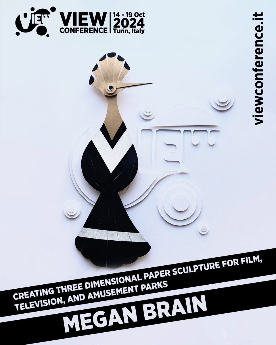 VIEW Conference (@viewconference) on Twitter photo Join #MeganBrain at #viewconference 2024 for Creating Three Dimensional #Paper #Sculpture for #Film, #Television, and Amusement Parks!
📅 14 Oc, 13:15-15:15 CET
📍 ITS ICT - #Torino
Register now: viewconference.it/pages/registra…
#Art #Creativity #Disney #papersculpture <a href="/to_megutierrez/">@viewconference</a> Join #MeganBrain at #viewconference 2024 for Creating Three Dimensional #Paper #Sculpture for #Film, #Television, and Amusement Parks!
📅 14 Oc, 13:15-15:15 CET
📍 ITS ICT - #Torino
Register now: viewconference.it/pages/registra…
#Art #Creativity #Disney #papersculpture <a href="/to_megutierrez/">@viewconference</a>