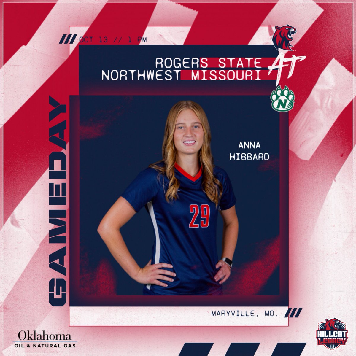 IT'S GAMEDAY!!

⚽️ Women's Soccer
🆚 Northwest Missouri
🕐 1 p.m.
📍 Maryville, Mo.
📺 tinyurl.com/5n98tnbc
📊 tinyurl.com/jjf6s9za

#HillcatLegacy