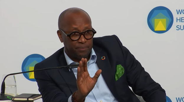 "Those driving fossil fuels must stop. If they can't stop now, they must pay significantly for the damage caused. It's crucial that we have honest conversations about who should bear the cost. I'm encouraged that discussions on loss and damage are happening, as this is where we