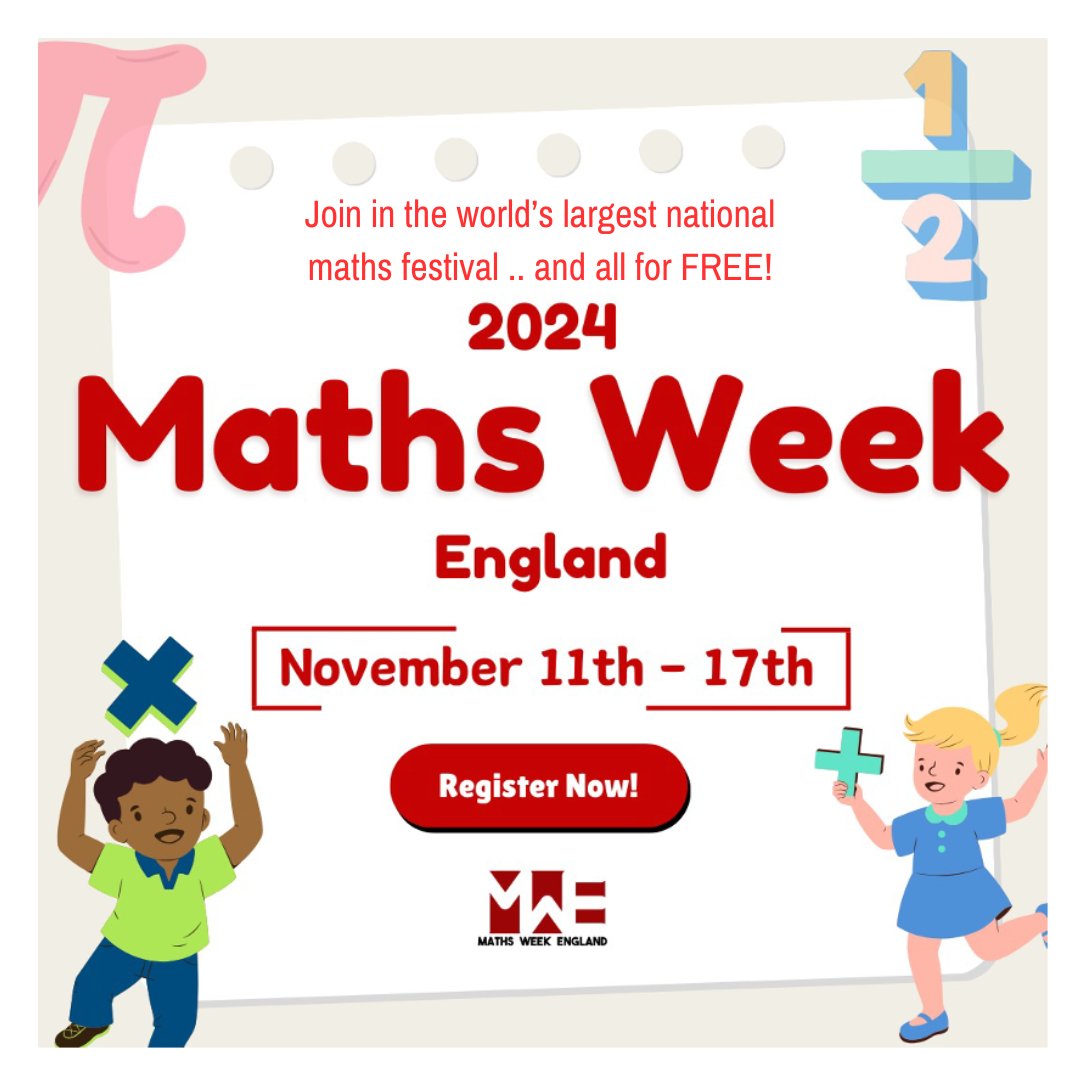 maths_week's tweet image. 🌟 Calling all families! Dive into a world of FREE educational fun for kids of all ages 🧩🔢 from daily video puzzles to mind-bending problem-solving activities. Don&apos;t miss out on this exciting opportunity - join in now at mathsweekengland.co.uk #MWE2024 #UKMathsChat