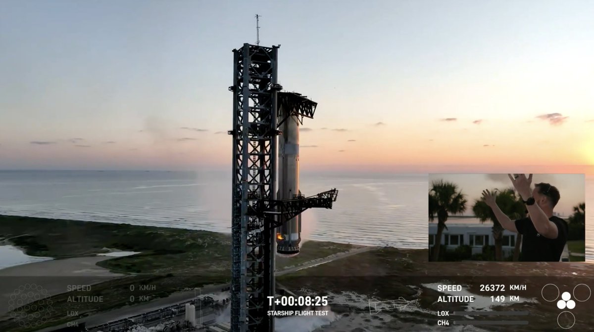 Humans are capable of such amazing things when focused on making the impossible possible. 

Congrats to everyone inventing the future at <a href="/SpaceX/">SpaceX</a> 

#EngineeringHistory #StarshipFlight5