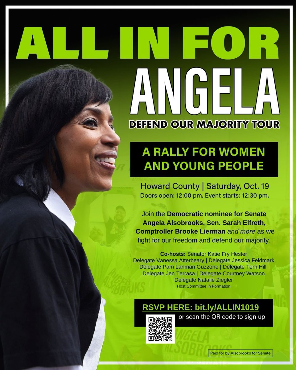 Katie Fry Hester (@katiefryhester) on Twitter photo All in for <a href="/AlsobrooksForMD/">Angela Alsobrooks</a>! Join me next Saturday for the Defend our Majority Tour - a rally for women and young people. With <a href="/BrookeELierman/">Brooke Lierman</a> <a href="/SarahForMD/">Sarah Elfreth</a> <a href="/courtneywatson1/">Courtney Watson</a> <a href="/nataliefor9A/">Natalie Ziegler for District 9A</a> and more! Sign up here: mobilize.us/s/3TlOAZ All in for <a href="/AlsobrooksForMD/">Angela Alsobrooks</a>! Join me next Saturday for the Defend our Majority Tour - a rally for women and young people. With <a href="/BrookeELierman/">Brooke Lierman</a> <a href="/SarahForMD/">Sarah Elfreth</a> <a href="/courtneywatson1/">Courtney Watson</a> <a href="/nataliefor9A/">Natalie Ziegler for District 9A</a> and more! Sign up here: mobilize.us/s/3TlOAZ