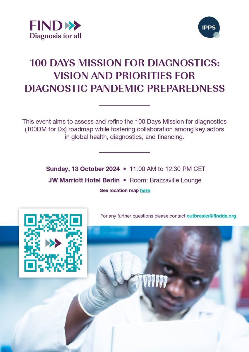 IfedayoAdetifa's tweet photo. Here at #WHS2024 which started for me at the @FINDdx side event - “100 Days Mission: Vision and Priorities for Diagnostic Pandemic Preparedness”. 

It was a privilege to welcome guests to this event that included @mvankerkhove of @WHO, Dr. Georg Kippels member @Bundestag’s Global Health Subcommittee, @VictorDzau co-chair of @IPPSecretariat and others. 

The @FINDdx pandemic threats team led by @agogo_immanuel walked us through the diagnostic preparedness plan for the 100 day-mission #100DM, proposed framework for coordination of the diagnostics pillar and estimated investment required for implementing the diagnostics pandemic preparedness mission.