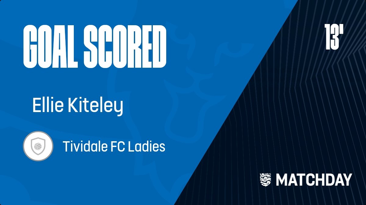 TiviladiesFC's tweet photo. 13 minutes 

GOAL

Birmingham Medsoc 0
Tividale 2

Sophie Jones woth a Cross from the right funds an unmarked Ellie Kiteley who fires home from close range

#JustPlay #HerGameToo
#Goal https://t.co/r3Ih1o1D0f