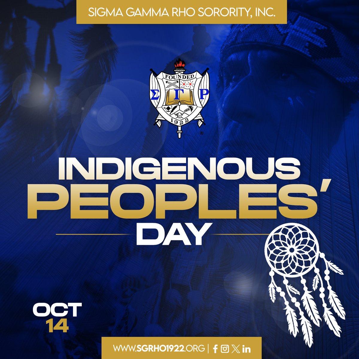 Sigma Gamma Rho Sorority, Inc. honors and celebrates the rich cultures, histories, and contributions of Indigenous peoples across the world. We stand in solidarity with Indigenous communities, recognizing their resilience and enduring spirit. 

#IndigenousPeoplesDay