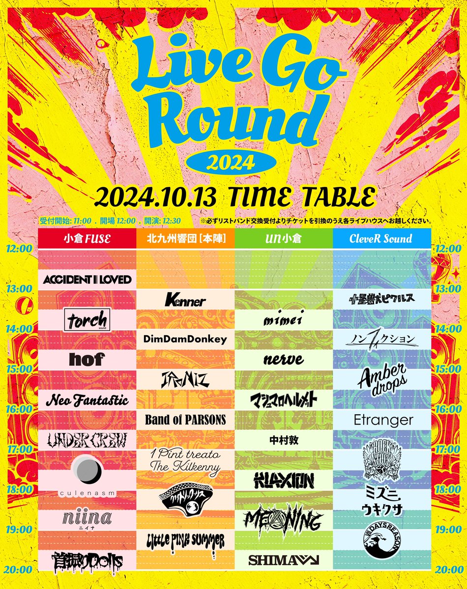 【Live Go Round 2024】 
無事終了しました！

ご来場の皆様並びに、アーティストの皆様、スタッフの皆様、ありがとうございました！

また次回！お会いしましょう！

#ライブゴーランド