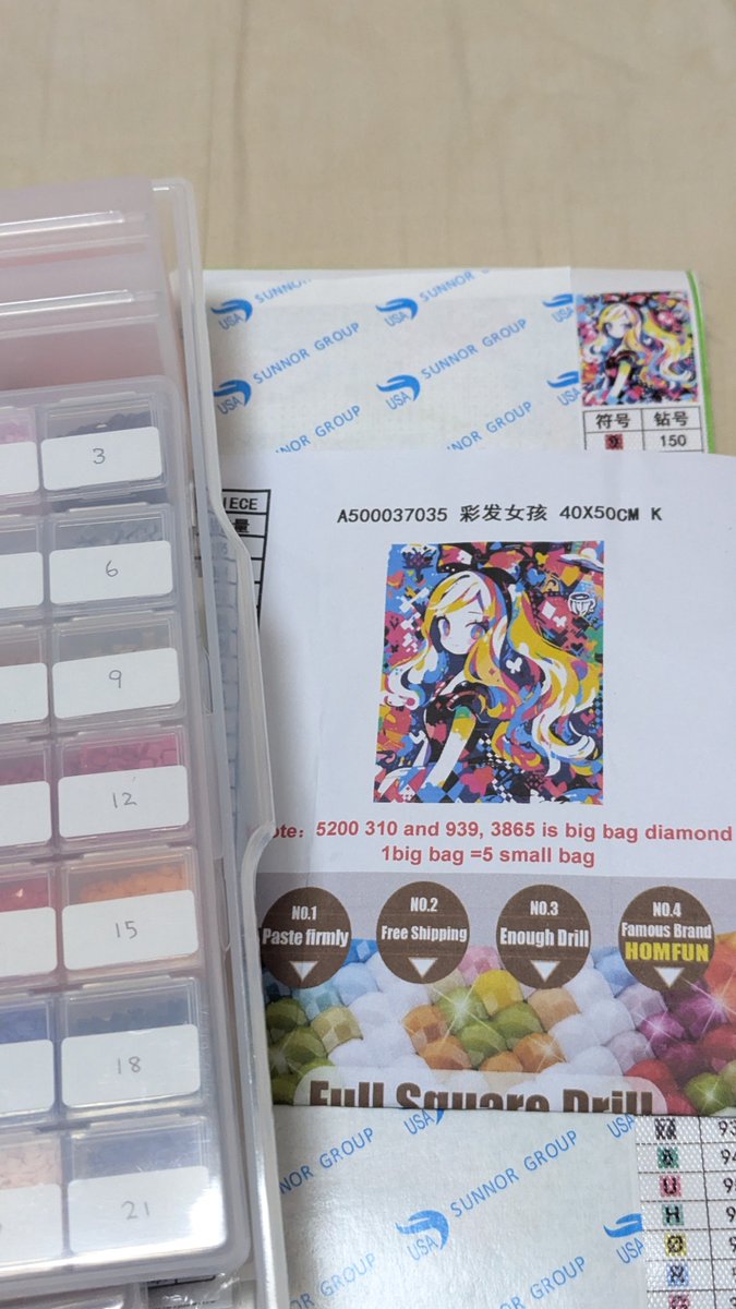 mitsuneko15's tweet image. 頂いたアリスの画像のダイヤモンドアート、準備しました！

めちゃくちゃ作るの遅いですが、本当に本当に素敵な画像なので、大切に作ります٩( ᐛ )وｳﾚﾁｲ