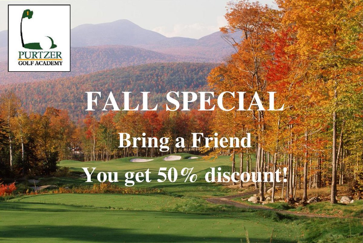 🍁 OUR BEST SPECIAL OF THE YEAR 🍂
Family-Friends-Team-Playing Partner
Visit> PurtzerGolfAcademy.com