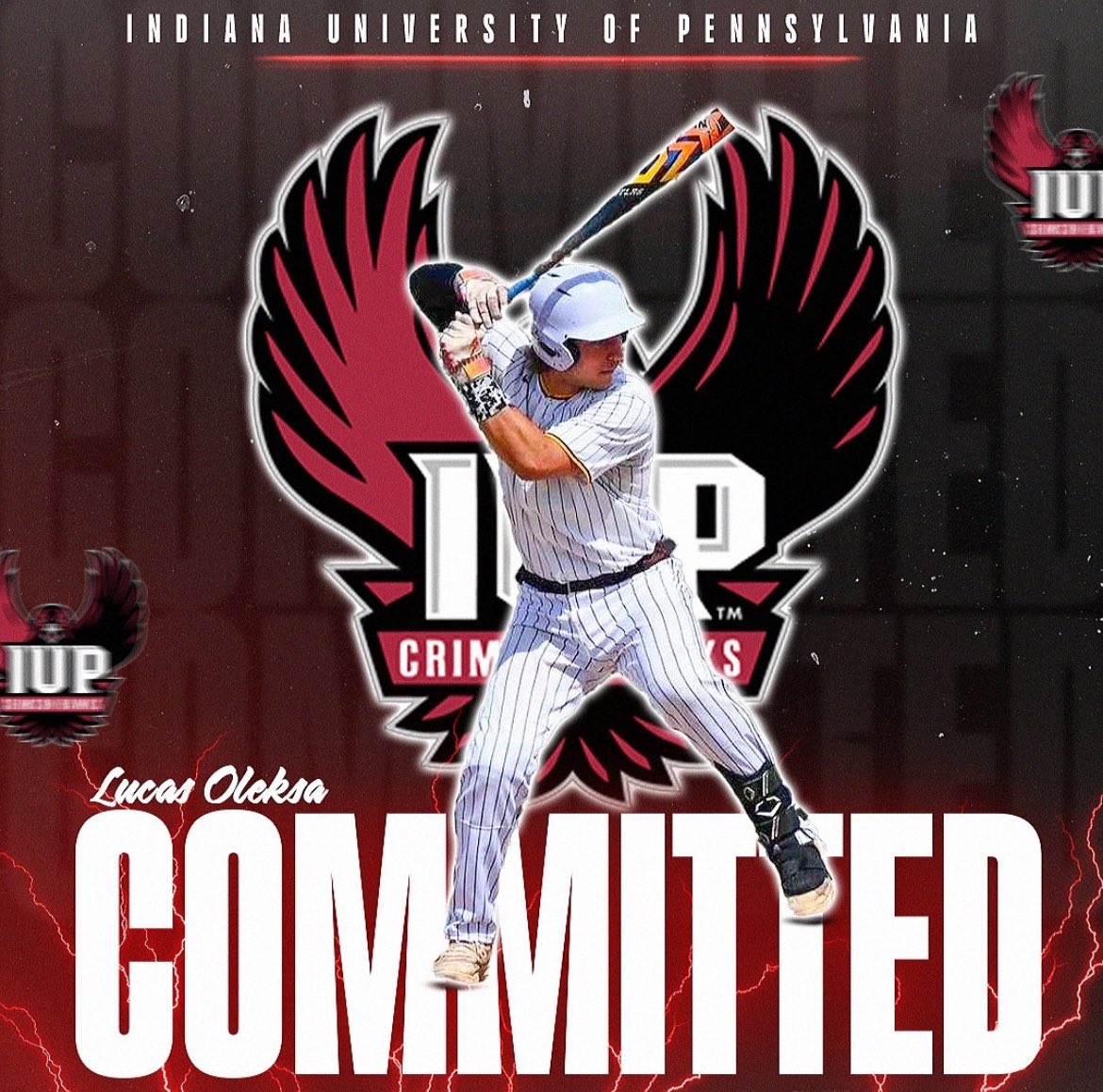 I am beyond blessed to announce that I am committed to Indiana University of Pennsylvania!!! I would like to thank God, family, friends, teammates and all the coaches that helped me achieve my goal of playing college baseball.