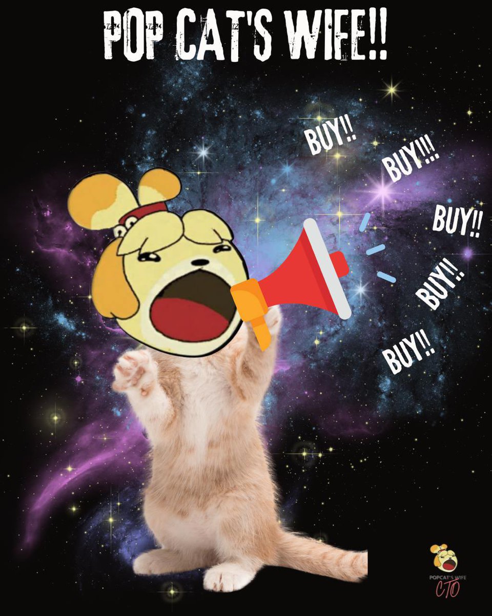 fan_popcats's tweet photo. “Popcat’s Wife token is skyrocketing! 🚀🐱 Don’t get left behind—catch the wave before it’s out of reach. It’s now or never! #PopcatsWifeToken #CryptoToTheMoon #RideTheRocket” https://t.co/7z3WRdbGQD