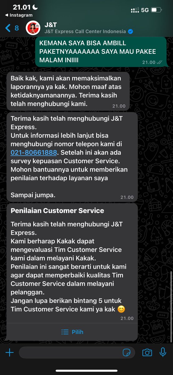 rixada's tweet photo. BEST SERVICE NYA @jntexpressid  !!!! BARANG UDAH LEWAT 7 HARI GA SAMPAI SAMPAI, MAU AMBIL SENDIRI GABISA.. MAU LAPOR DI LIVE CHAT DI WA DI TELFON SEMUA GA ADA SOLUSI MALAH DI ENDCHAT https://t.co/p5fr27zNEp