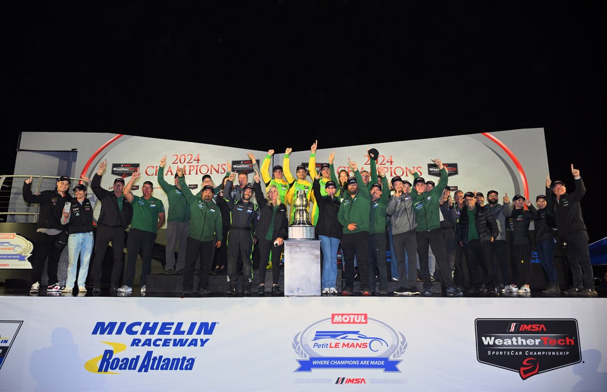 PR1Motorsports's tweet photo. 2024 IMSA WeatherTech LMP2 Champions! WE DID IT! 🏆

Full story: https://t.co/XkPlsGVzsl

#Go52 🟢🟡 | #IMSA #MotulPetitLeMans #Champions https://t.co/Xqr4WxBQIF