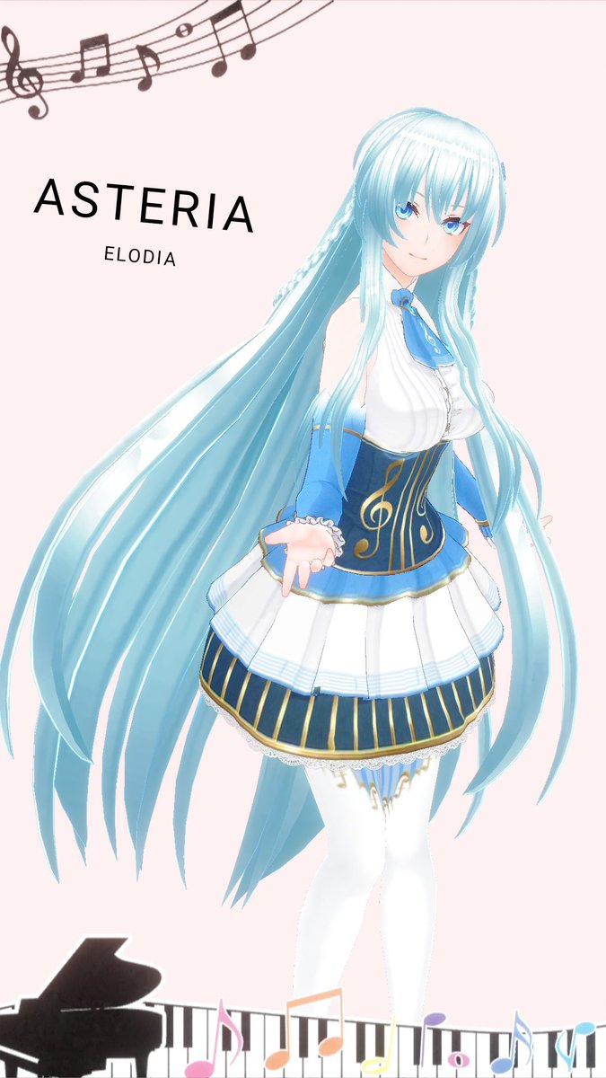 Maybe I should called her Melodia instead #virtualmodel #virtualcharacter #Vtuber #Vtuber素材