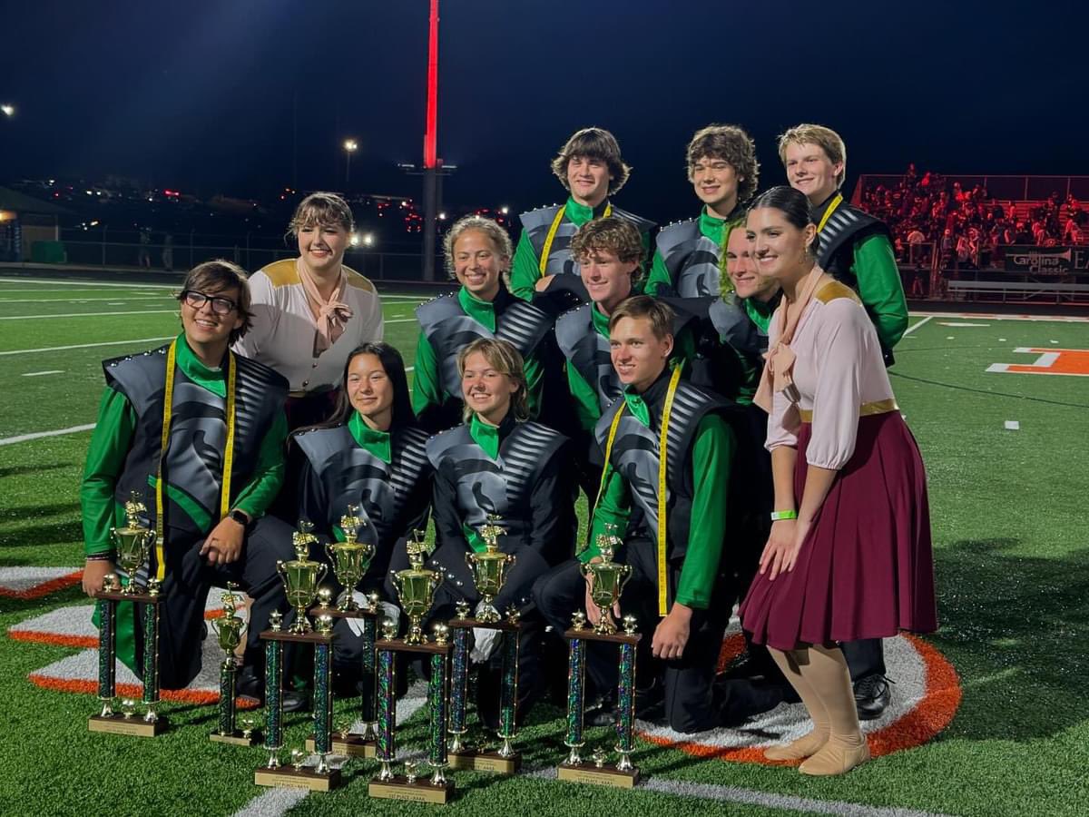 MyersParkHS's tweet photo. Congratulations to Our #MPMM Competing at the East Lincoln Carolina Classic!
First in:
Drum Major
Guard
Music Performance
Visual Performance
General Effect
First in 4A Class
Second: Percussion https://t.co/63kWmmJAwW