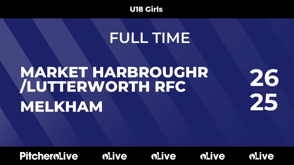 FULL TIME: MARKET HARBROUGHR /LUTTERWORTH RFC 26 - 25 MELKHAM
#MARMEL #Pitchero
pitchero.com/clubs/lutterwo…