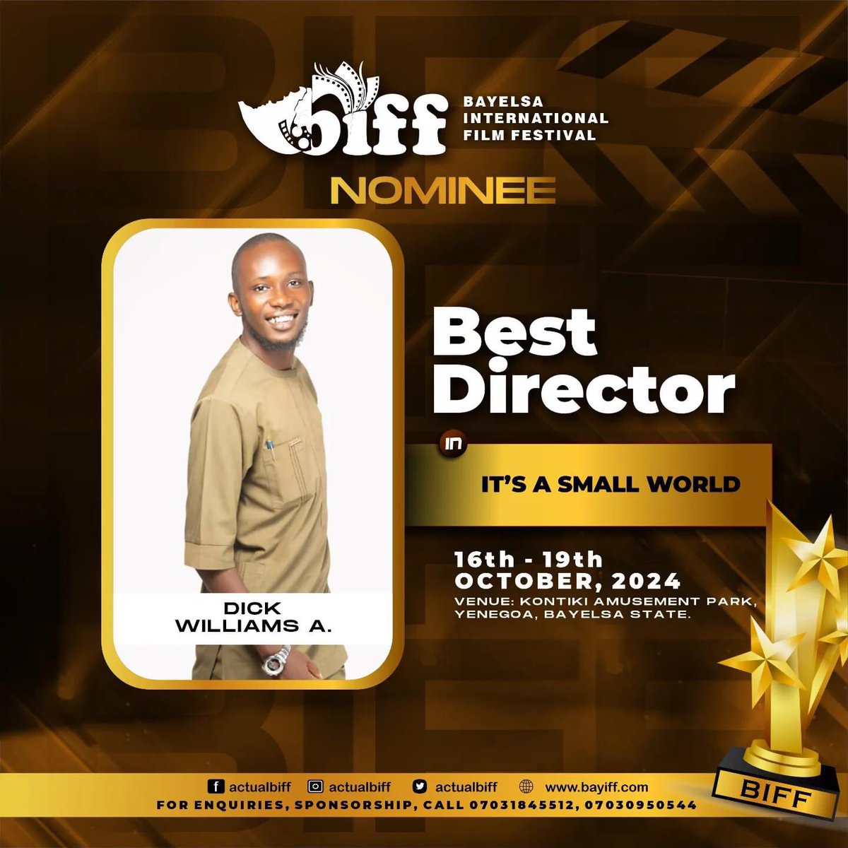 Congratulations to me!

#fillmmaker #nollywood #filmfestival #indiefilm #itsasmallworldthemovie