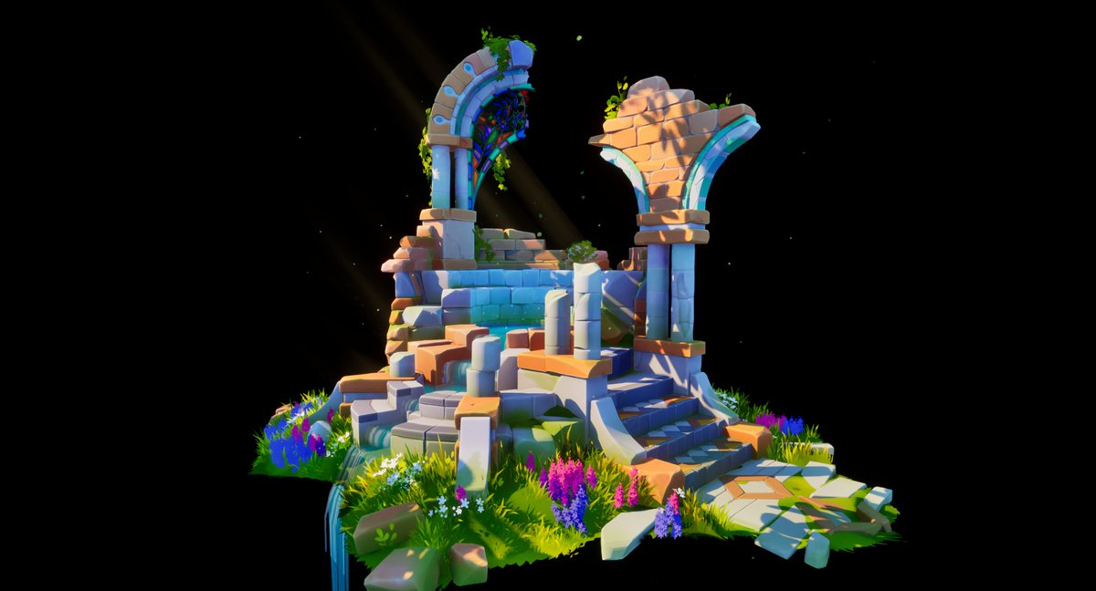 Slow going but getting there. Doing a bit of water shader work, then it's back to the foliage for a while before I finish the architecture textures.