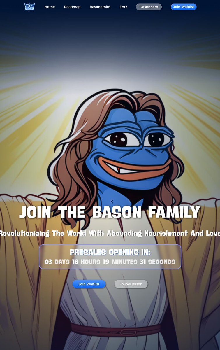 thebasonfamily's tweet image. 🚀The clock is ticking down fast! 🕑

Only 3 days left until The Bason Family  presale goes live on 
@base

 👉👌💦💦

Get ready to hop on the moon-soon season! 🌕💰

Find us at:  bason.family

#MemeCoin #CryptoFam #Web3 #ToTheMoon $BASON #ICE