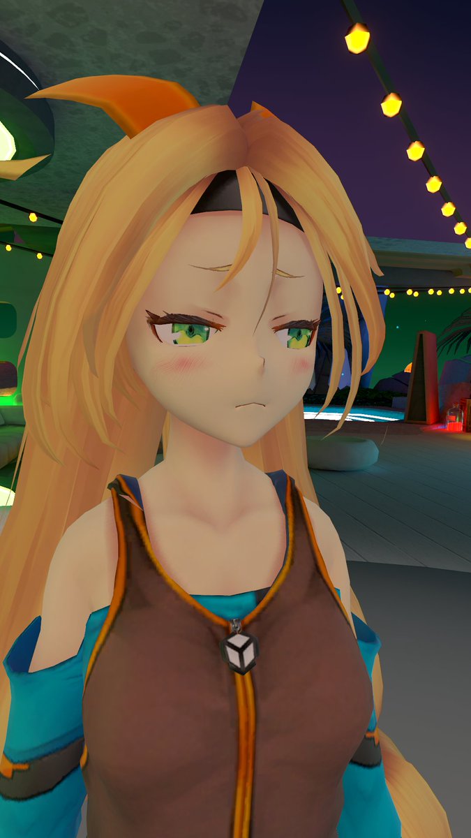 Yu_tomo236P's tweet image. 標準アバターの方だと表情使えないので配布の #unitychan をなんとかeyebone設定したぜ！右目もうちょい設定必要だけど。eyeトラッキング映そうと思ったけど視線そのままじゃそりゃ映らんな(=ω=;)ストリーミングのやつ使えばよかった...
#VRC