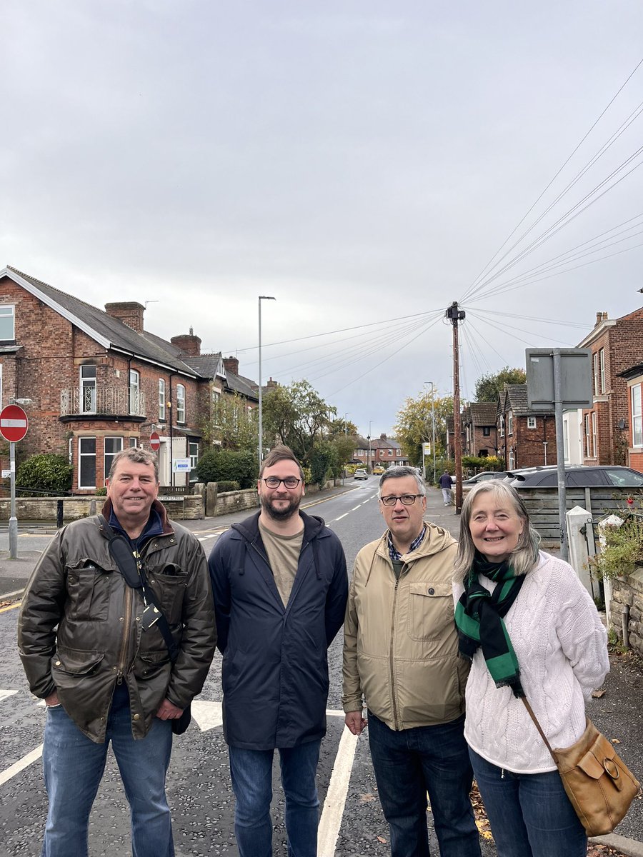 🗣️Great to be out this morning with Sedgley Cllr’s Alan, Richard and Debbie talking about roads with the recently resurfaced Whittaker Street behind us &amp; also chatting to residents about getting £2.7m for Heaton Park tram station and the nearby Oasis gig at Heaton Park.